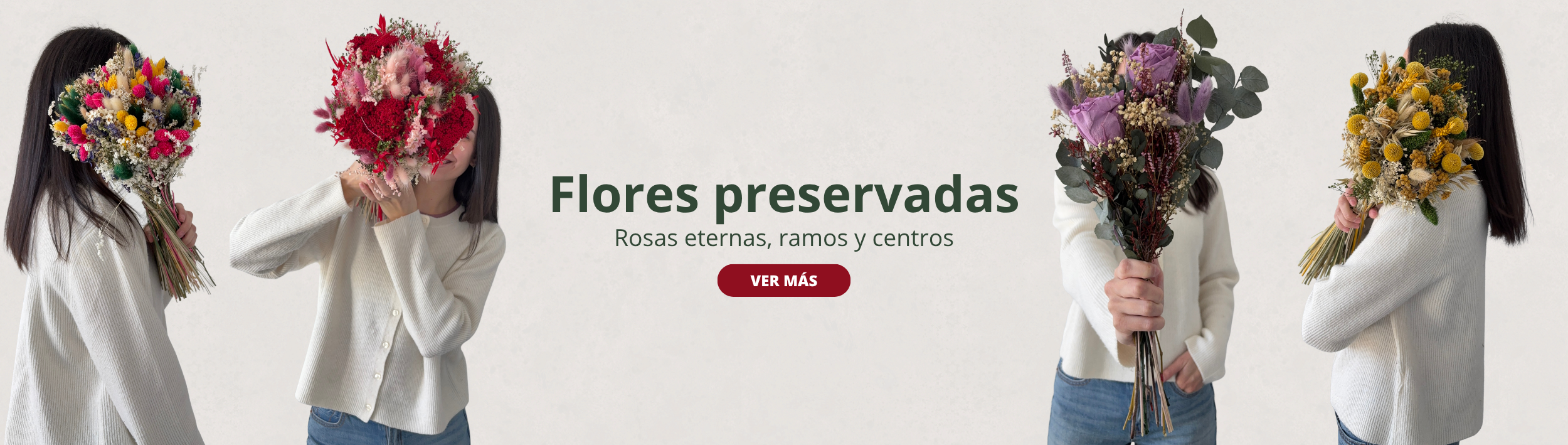 Flores preservadas: rosas, ramos y centros en Lekanda Floristas