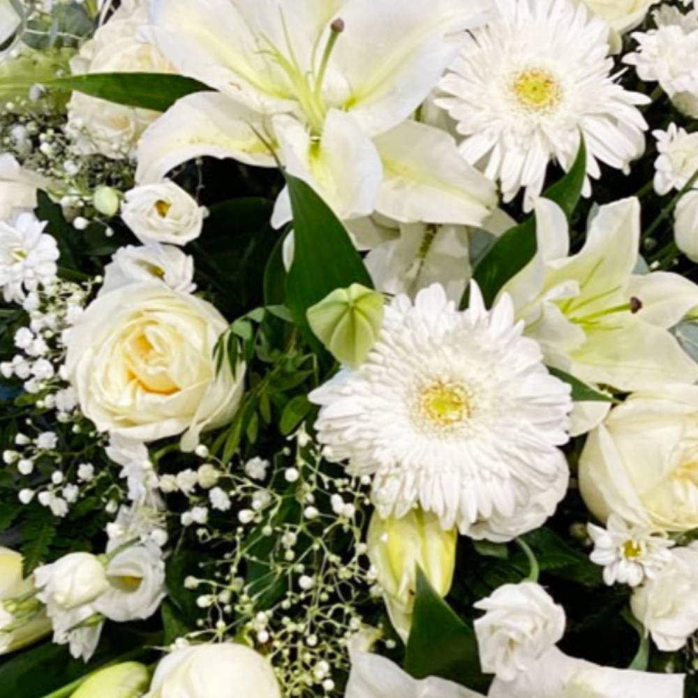 Centro funerario creativo de la florista, especial Todos los Santos